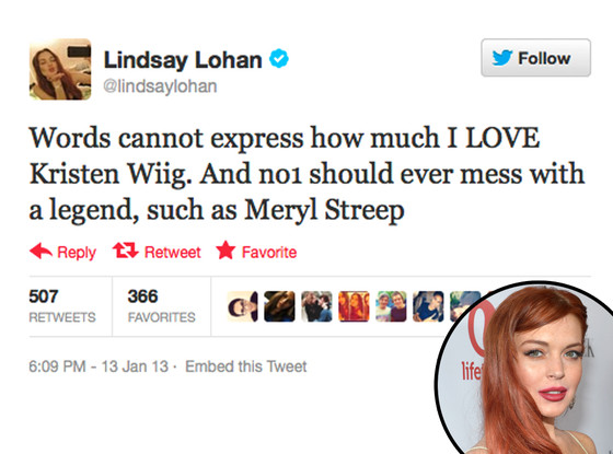 Lindsay Lohan, Twitter Lindsay Lohan, Twitter